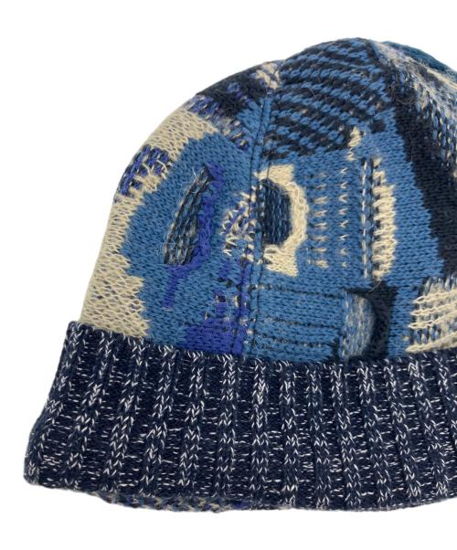 KAPITAL（キャピタル）KAPITAL (キャピタル) 7Gニット Gaudy ビーニー キャップ ブルー サイズ:下記参照の古着・服飾アイテム