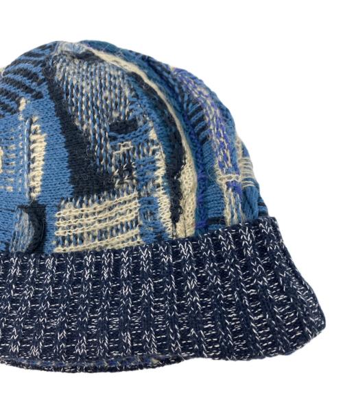 KAPITAL（キャピタル）KAPITAL (キャピタル) 7Gニット Gaudy ビーニー キャップ ブルー サイズ:下記参照の古着・服飾アイテム