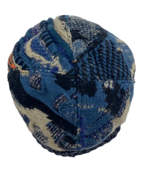 KAPITAL（キャピタル）KAPITAL (キャピタル) 7Gニット Gaudy ビーニー キャップ ブルー サイズ:下記参照の古着・服飾アイテム