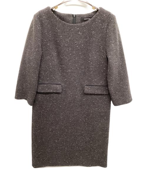UNTITLED（アンタイトル）UNTITLED (アンタイトル) ツイードライクジャージ サックワンピース ブラック サイズ:1の古着・服飾アイテム