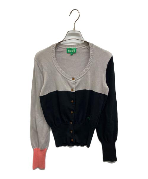 Vivienne Westwood RED LABEL（ヴィヴィアンウエストウッドレッドレーベル）Vivienne Westwood RED LABEL (ヴィヴィアンウエストウッドレッドレーベル) オーブ刺繍コットンカーディガン パープル サイズ:1の古着・服飾アイテム