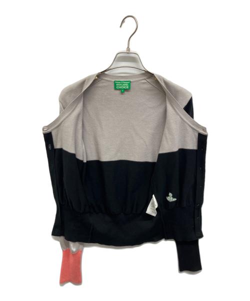 Vivienne Westwood RED LABEL（ヴィヴィアンウエストウッドレッドレーベル）Vivienne Westwood RED LABEL (ヴィヴィアンウエストウッドレッドレーベル) オーブ刺繍コットンカーディガン パープル サイズ:1の古着・服飾アイテム