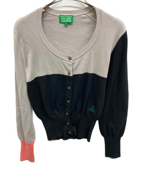 Vivienne Westwood RED LABEL（ヴィヴィアンウエストウッドレッドレーベル）Vivienne Westwood RED LABEL (ヴィヴィアンウエストウッドレッドレーベル) オーブ刺繍コットンカーディガン パープル サイズ:1の古着・服飾アイテム