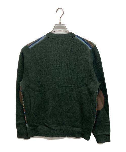 BROOKS BROTHERS（ブルックスブラザーズ）BROOKS BROTHERS (ブルックスブラザーズ) ウールフェアアイル柄カーディガン オリーブ サイズ:Mの古着・服飾アイテム