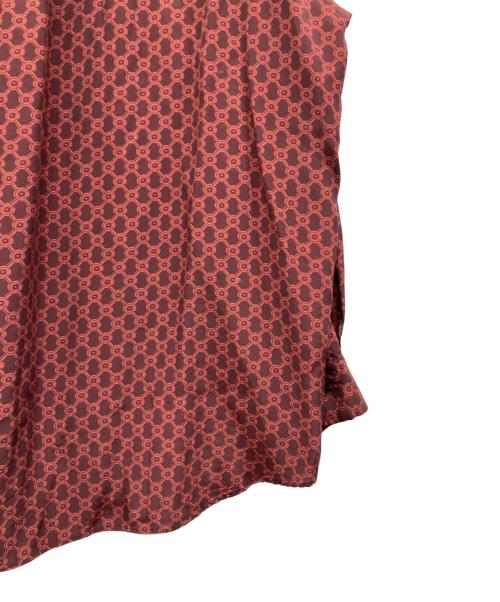 COMME des GARCONS HOMME（コムデギャルソン オム）COMME des GARCONS HOMME (コムデギャルソン オム) 90's総柄レーヨン長袖シャツ レッド×ブラウン サイズ:不明の古着・服飾アイテム