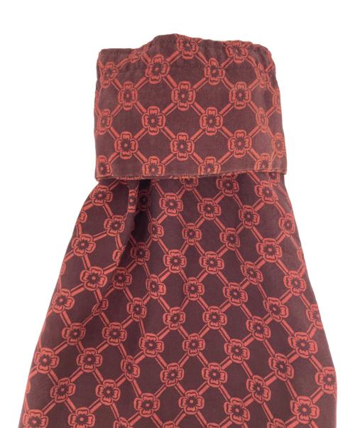 COMME des GARCONS HOMME（コムデギャルソン オム）COMME des GARCONS HOMME (コムデギャルソン オム) 90's総柄レーヨン長袖シャツ レッド×ブラウン サイズ:不明の古着・服飾アイテム