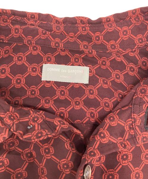 COMME des GARCONS HOMME（コムデギャルソン オム）COMME des GARCONS HOMME (コムデギャルソン オム) 90's総柄レーヨン長袖シャツ レッド×ブラウン サイズ:不明の古着・服飾アイテム