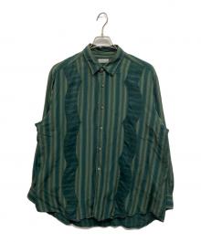COMME des GARCONS HOMME（コムデギャルソン オム）の古着「90's総柄長袖シャツ」｜グリーン