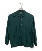 COMME des GARCONS HOMMEコムデギャルソン オム）の古着「オープンカラーシャツ」｜グリーン