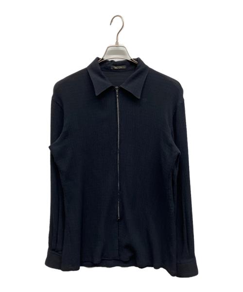 LQ...MEN（エルキューメン）LQ...MEN (エルキューメン) ジップアップシアージャケット ブラック サイズ:不明の古着・服飾アイテム