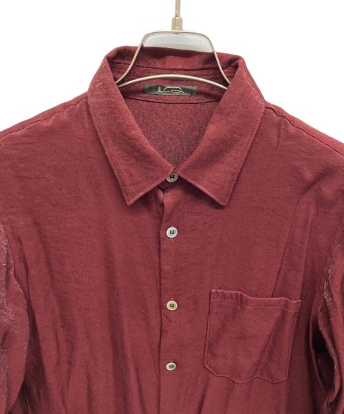 LQ...MEN（エルキューメン）LQ...MEN (エルキューメン) レーヨン混長袖シャツ レッド サイズ:不明の古着・服飾アイテム