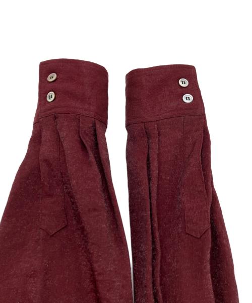 LQ...MEN（エルキューメン）LQ...MEN (エルキューメン) レーヨン混長袖シャツ レッド サイズ:不明の古着・服飾アイテム