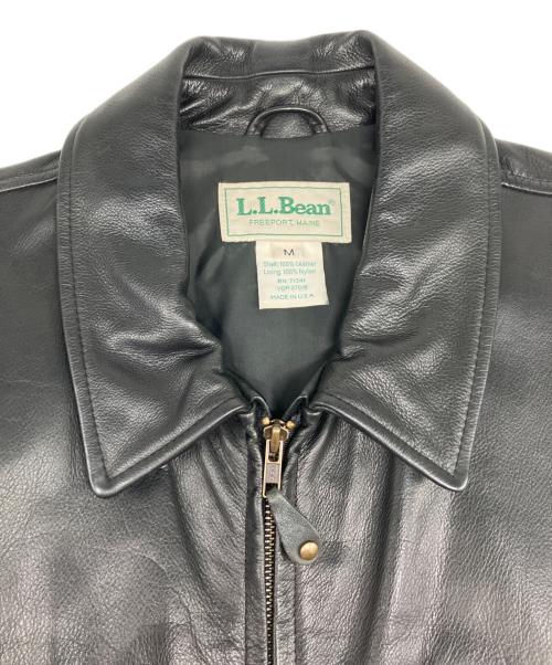 L.L.Bean（エルエルビーン）L.L.Bean (エルエルビーン) レザースポーツジャケット ブラック サイズ:Mの古着・服飾アイテム