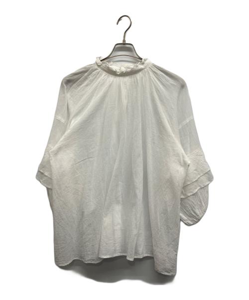Whim Gazette（ウィムガゼット）Whim Gazette (ウィムガゼット) フリルスリーブブラウス ホワイト サイズ:Freeの古着・服飾アイテム