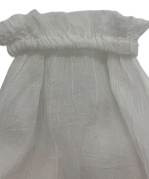 Whim Gazette（ウィムガゼット）Whim Gazette (ウィムガゼット) フリルスリーブブラウス ホワイト サイズ:Freeの古着・服飾アイテム