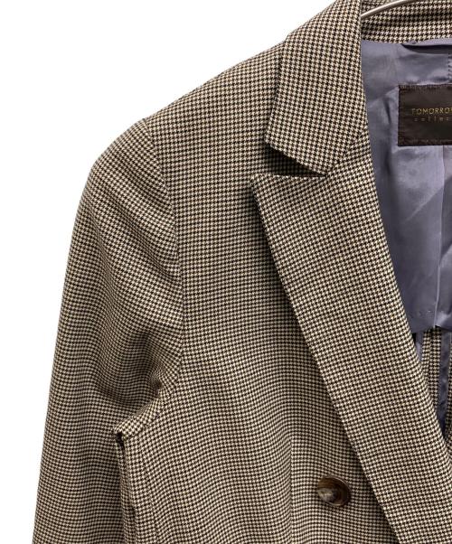 TOMORROW LAND collection（トゥモローランドコレクション）TOMORROW LAND collection (トゥモローランドコレクション) トレシェファードストレッチ ダブルブレストジャケット ブラウン サイズ:36の古着・服飾アイテム