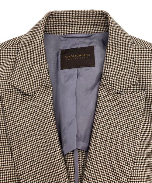 TOMORROW LAND collection（トゥモローランドコレクション）TOMORROW LAND collection (トゥモローランドコレクション) トレシェファードストレッチ ダブルブレストジャケット ブラウン サイズ:36の古着・服飾アイテム
