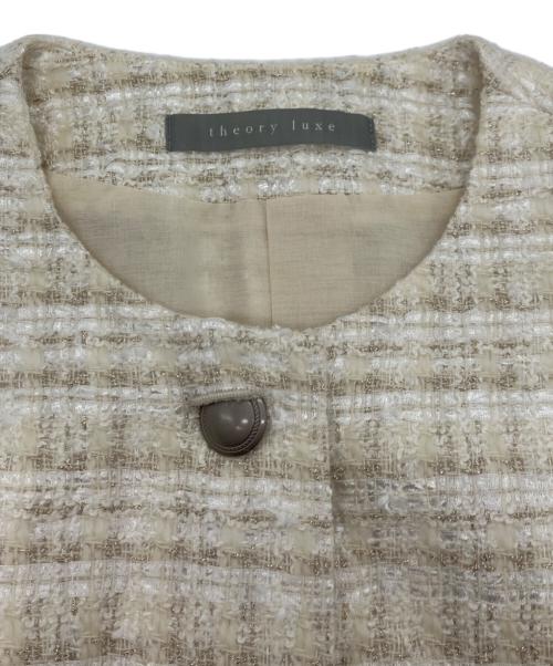 theory luxe（セオリーリュクス）theory luxe (セオリーリュクス) ツイードジャケット ホワイト サイズ:38の古着・服飾アイテム
