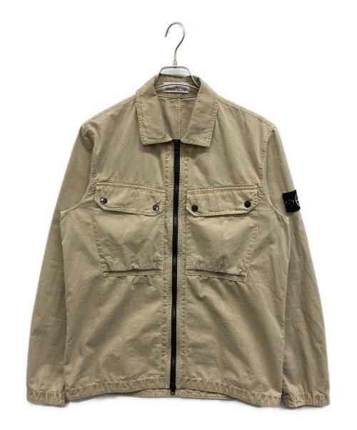 STONE ISLAND（ストーンアイランド）STONE ISLAND (ストーンアイランド) ジップアップブルゾン ベージュ サイズ:Lの古着・服飾アイテム