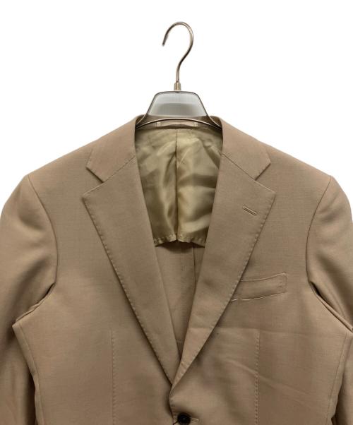 TOMORROW LAND PILGRIM（トゥモローランド ピルグリム）TOMORROW LAND PILGRIM (トゥモローランド ピルグリム) モヘアカシミヤシルク混シングルセットアップスーツ ベージュ サイズ:48の古着・服飾アイテム