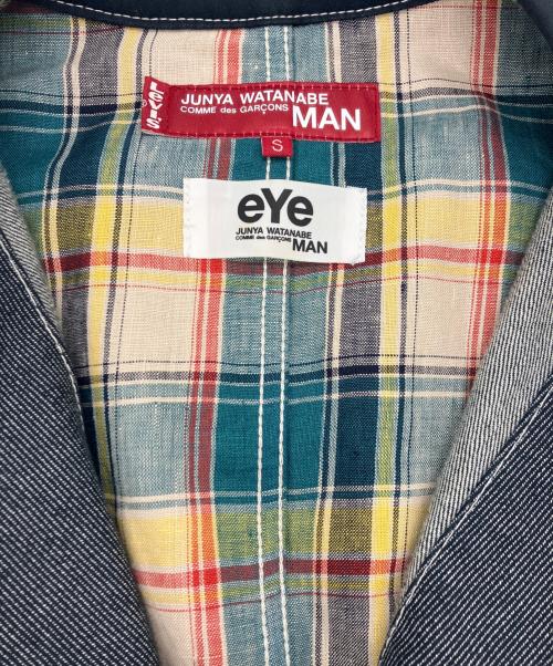 eYe COMME des GARCONS JUNYAWATANABE MAN（アイ コム デ ギャルソン ジュンヤ ワタナベ マン）eYe COMME des GARCONS JUNYAWATANABE MAN (アイ コム デ ギャルソン ジュンヤ ワタナベ マン) LEVI'S (リーバイス) Wネームカバーオール インディゴ サイズ:Sの古着・服飾アイテム