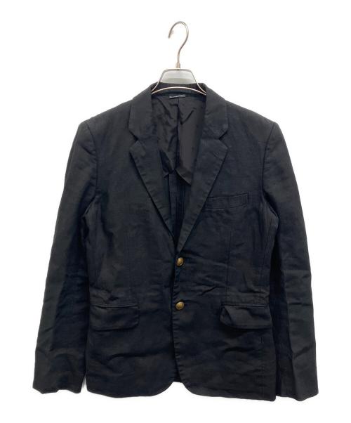 COMME des GARCONS HOMME PLUS（コムデギャルソンオムプリュス）COMME des GARCONS HOMME PLUS (コムデギャルソンオムプリュス) ソルジャーオブピース期　金釦リネンテーラードジャケット ブラック サイズ:Sの古着・服飾アイテム
