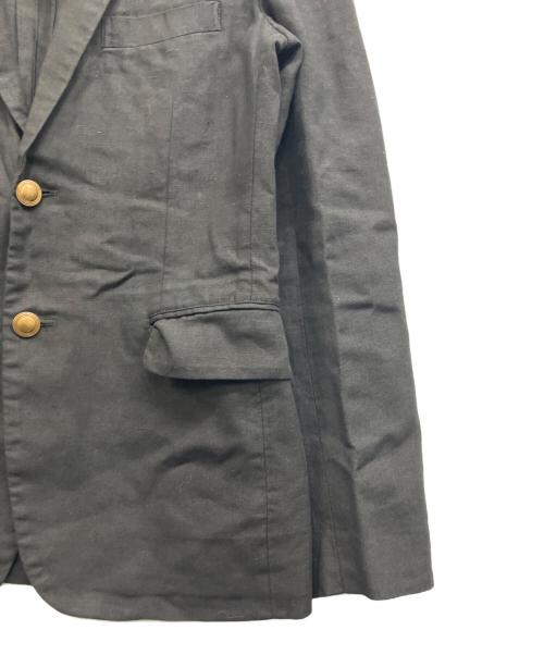 COMME des GARCONS HOMME PLUS（コムデギャルソンオムプリュス）COMME des GARCONS HOMME PLUS (コムデギャルソンオムプリュス) ソルジャーオブピース期　金釦リネンテーラードジャケット ブラック サイズ:Sの古着・服飾アイテム