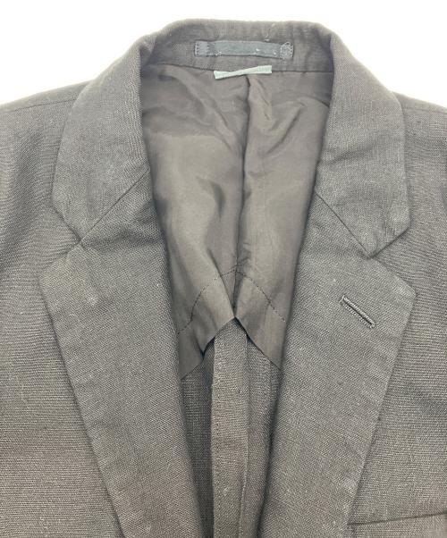 COMME des GARCONS HOMME PLUS（コムデギャルソンオムプリュス）COMME des GARCONS HOMME PLUS (コムデギャルソンオムプリュス) ソルジャーオブピース期　金釦リネンテーラードジャケット ブラック サイズ:Sの古着・服飾アイテム