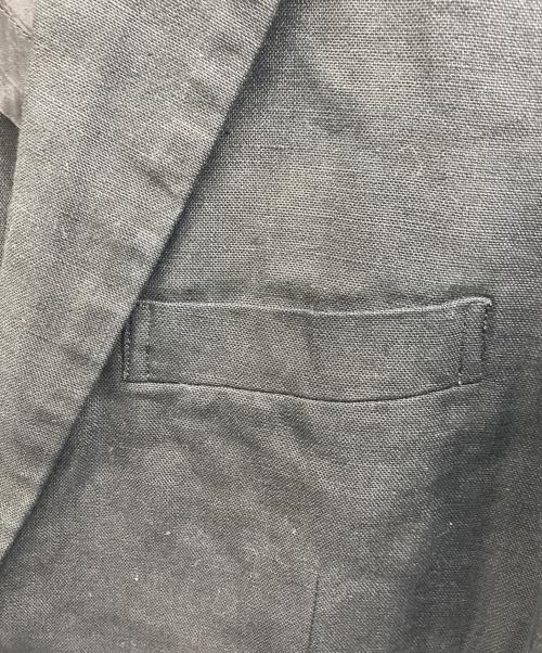 COMME des GARCONS HOMME PLUS（コムデギャルソンオムプリュス）COMME des GARCONS HOMME PLUS (コムデギャルソンオムプリュス) ソルジャーオブピース期　金釦リネンテーラードジャケット ブラック サイズ:Sの古着・服飾アイテム