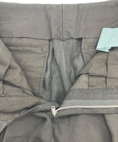 COMME des GARCONS HOMME PLUS（コムデギャルソンオムプリュス）COMME des GARCONS HOMME PLUS (コムデギャルソンオムプリュス) ソルジャーオブピース期　リネンダブルスラックス ブラック サイズ:Sの古着・服飾アイテム