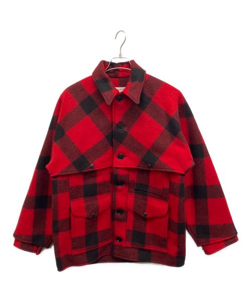FILSON GARMENT（フィルソン ガーメント）FILSON GARMENT (フィルソン ガーメント) DOUBLE MACKINAW CRUISER JACKET ブラック×レッド サイズ:40の古着・服飾アイテム