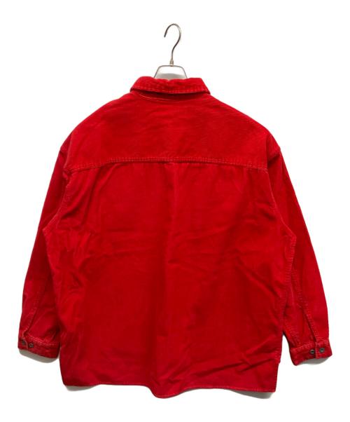 marlboro（マルボロ）Marlboro (マルボロ) コーデュロイハーフジップシャツ レッド サイズ:XLの古着・服飾アイテム