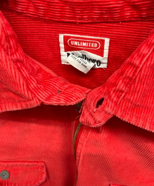 marlboro（マルボロ）Marlboro (マルボロ) コーデュロイハーフジップシャツ レッド サイズ:XLの古着・服飾アイテム