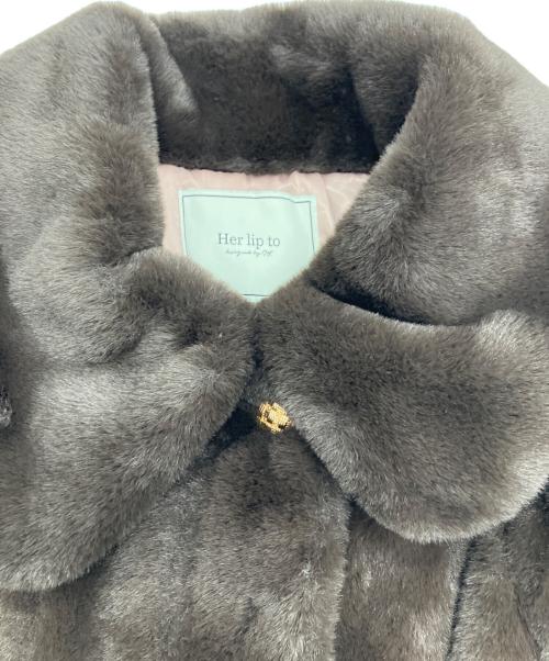 HER LIP TO（ハーリップトゥ）Her lip to (ハーリップトゥ) Winter Love Faux Fur Coat ブラウン サイズ:S 未使用品の古着・服飾アイテム