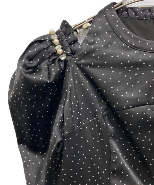 HER LIP TO（ハーリップトゥ）HER LIP TO (ハーリップトゥ) Date Night Polka-dot Dress ブラック サイズ:S 未使用品の古着・服飾アイテム