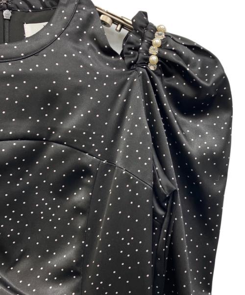HER LIP TO（ハーリップトゥ）HER LIP TO (ハーリップトゥ) Date Night Polka-dot Dress ブラック サイズ:S 未使用品の古着・服飾アイテム
