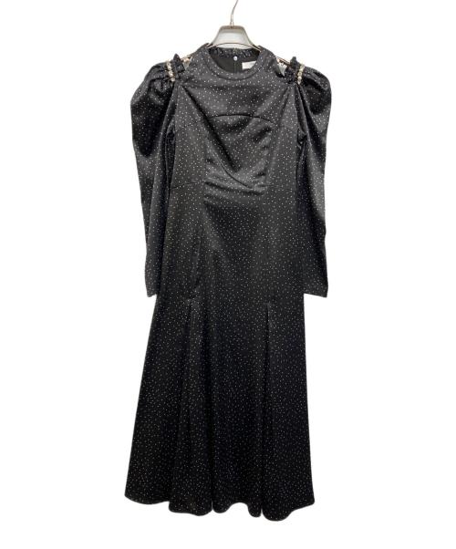 HER LIP TO（ハーリップトゥ）HER LIP TO (ハーリップトゥ) Date Night Polka-dot Dress ブラック サイズ:S 未使用品の古着・服飾アイテム