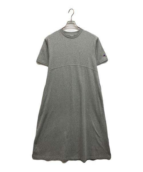 Champion（チャンピオン）Champion (チャンピオン) URBAN RESEARCH DOORS (アーバンリサーチドアーズ) 別注半袖ワンピース グレー サイズ:Free 未使用品の古着・服飾アイテム