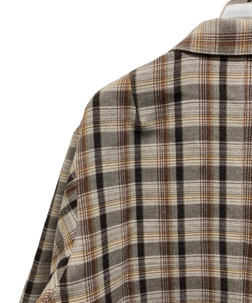 AURALEE（オーラリー）AURALEE (オーラリー) DOUBLE FACE CHECK ZIP BLOUSON ブラウン サイズ:4の古着・服飾アイテム