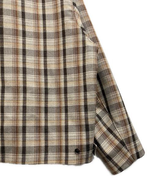 AURALEE（オーラリー）AURALEE (オーラリー) DOUBLE FACE CHECK ZIP BLOUSON ブラウン サイズ:4の古着・服飾アイテム