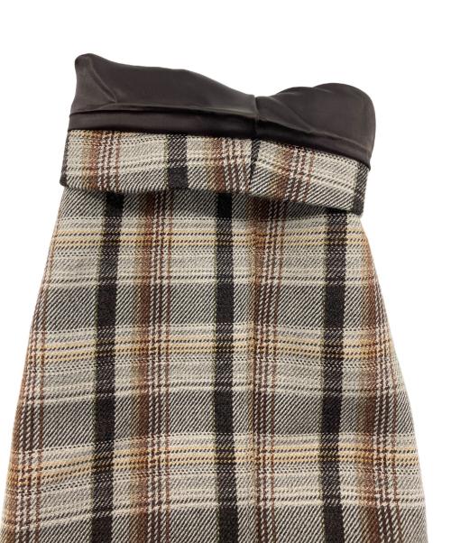 AURALEE（オーラリー）AURALEE (オーラリー) DOUBLE FACE CHECK ZIP BLOUSON ブラウン サイズ:4の古着・服飾アイテム