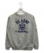 ArteXアルテックス）の古着「フロッキープリント U.S. ARMY ヴィンテージプリントスウェット」｜グレー