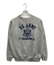 ArteX（アルテックス）の古着「フロッキープリント U.S. ARMY ヴィンテージプリントスウェット」｜グレー