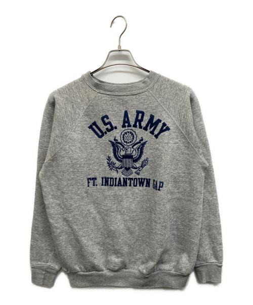 ArteX（アルテックス）ArteX (アルテックス) フロッキープリント U.S. ARMY ヴィンテージプリントスウェット グレー サイズ:XLの古着・服飾アイテム