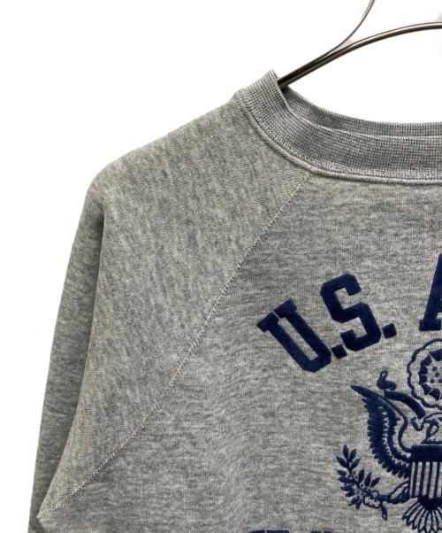 ArteX（アルテックス）ArteX (アルテックス) フロッキープリント U.S. ARMY ヴィンテージプリントスウェット グレー サイズ:XLの古着・服飾アイテム
