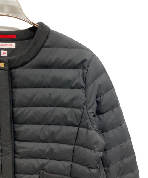 DRESSTERIOR（ドレステリア）DRESSTERIOR (ドレステリア) ノーカラーライトダウンジャケット ブラック サイズ:38の古着・服飾アイテム