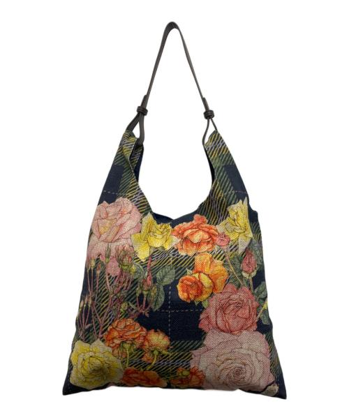 EAR（イア）EAR (イア) sampo (サンポ) 花柄ハンドバッグ ネイビーの古着・服飾アイテム