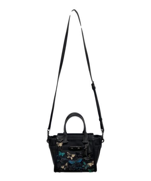 COACH（コーチ）COACH (コーチ) スワッガー バタフライ2WAY ハンドバッグ ブラック サイズ:下記参照-*の古着・服飾アイテム