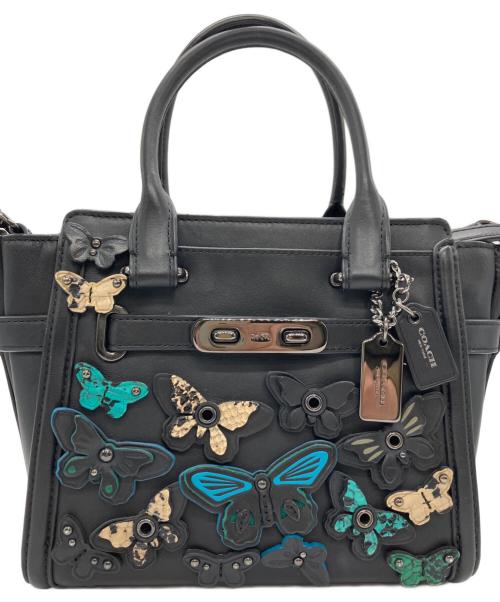 COACH（コーチ）COACH (コーチ) スワッガー バタフライ2WAY ハンドバッグ ブラック サイズ:下記参照-*の古着・服飾アイテム