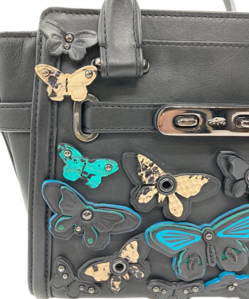 COACH（コーチ）COACH (コーチ) スワッガー バタフライ2WAY ハンドバッグ ブラック サイズ:下記参照-*の古着・服飾アイテム